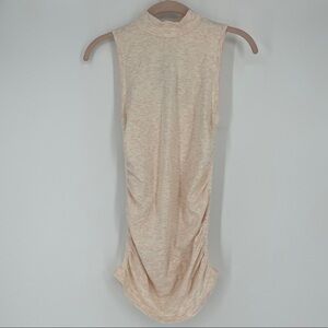 Fabletics Light Pink Mock Neck Ruched Dress